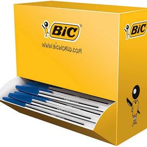 Jednorazowy długopis BIC® Cristal Original model z czarną nasadką 0,4 mm, nieusuwalny 100 sztuk/opakowanie. BIC Długopis jednorazowy Cristal czarny 0.4 mm niezmywalny: Tak 100 szt. 942911