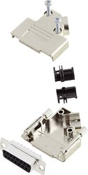Zestaw listew żeńskich D-Sub encitech D45PK-M-15-DBS-K 6355-0009-12, rzędy: 2, styki: 15, 45 °, 1 zest.