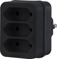 Rozdzielacz gniazdek Sygonix  SY-4673754  czarny