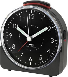 Budzik TFA Dostmann Funk-Wecker 60.1513.01, czarny
