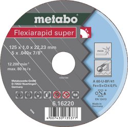 Metabo 616220000 Flexiarapid super Tarcza ścierna Średnica 125 mm Średnica otworu 22.23 mm  25 szt.