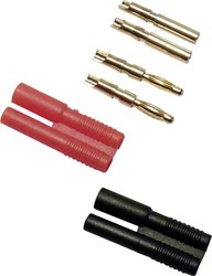 Zestaw złączy lamelkowych Schnepp, O 2 mm, 10 A, czerwone/czarne