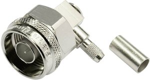 Złącze N Telegärtner J01020A0035 J01020A0035 złącze męskie kątowe 50 Ω 1 szt.