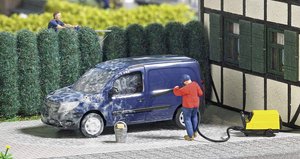 Busch Action-Set 7825 Czynność H0 ustawiona na czyszczenie wysokociśnieniowe gotowy model