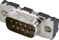 Listwa męska D-Sub FCI D-SUB D09P24A4GX00LF, rzędy: 2, styki: 9, 180 °, 1 szt.