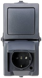 Natynkowe pomieszczenie wilgotne wyłączone/przełącznikowe  Kopp Nautic 138515009, antracytowy