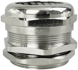 TRU COMPONENTS  Dławnica kablowa  M50  mosiądz (niklowany) Dławnica kablowa TRU COMPONENTS TC-10302856, 1 szt.