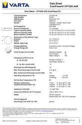Akumulator guzikowy Varta CP1254 A4 Li-Ion 74 mAh 3.7 V 1 szt.