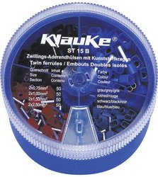 Zestaw podwójnych końcówek Klauke ST15B, 0.75 mm² - 2.50 mm², 200 Teile