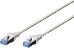 Kabel połączeniowy DIGITUS Professional CAT 5e F-UTP, AWG 26/7, skrętka, długość 0,5 m, szary Kabel LAN Digitus DK-1522-005, 1 szt., RJ45, CAT 5e, F/UTP, 0.50 m, szary