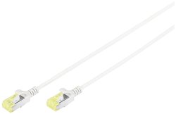 Kabel Digitus LAN CAT 6A - 0,5 m - Slim Kabel sieciowy RJ45 - u/FTP ekranowany - kompatybilny z Cat-6 - Szary kabel LAN Digitus DK-1624-A-005S, 1 szt., RJ45, CAT 6a, U/FTP, 0.50 m, szary