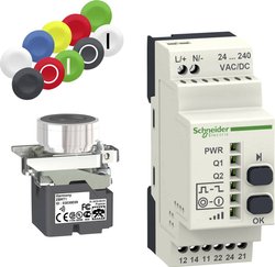 Przycisk Schneider Electric XB4RFA02 XB4RFA02, 22 mm, 240 V/AC, 1.5 A, 1 zest.