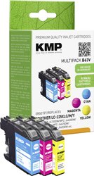 KMP Tusz Zamiennik Brother LC-225XLC, LC-225XLM, LC-225XLY Cyjan, Magenta, Żółty atrament KMP B52V 1530,0050, 1 zest.