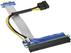 Kabel riser PCIe Kolink CB-106-OK  Wtyczka PCIe x1, Gniazdo PCIe x16, 4-pin. złącze zasilania Molex  0.19 m