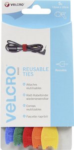 Opaska kablowa na rzepy do wiązania element z pętelkami i haczykami (D x S) 200 mm x 12 mm niebieski, zielony, czerwony, pomarańczowy, żółty VELCRO® VEL-EC60250 5 szt.