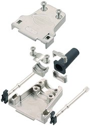 Obudowa złącza D-SUB encitech DTZF37-LJS-RGL-K 7960-0210-04, odlew cynkowy, 180 °, 1 szt.