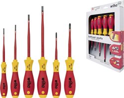 Zestaw wkrętaków Wiha SoftFinish electric slimFix 35389, płaski, krzyżakowy Phillips, VDE, 6 szt.
