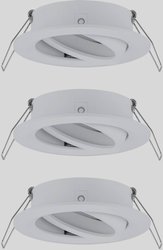 Oprawa wpuszczana LED Wybierz zestaw podstawowy obrotowa okrągła 84 mm 50° maks. 3x10 W matowa biel Pierścień montażowy do oświetlenia Paulmann EBL Choose 92486 Zestaw 3-elementowy 10 W