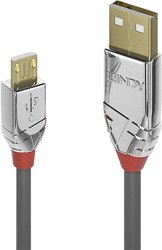 Kabel USB LINDY LINDY 3m USB 2.0 A/Micro-B Kabel Cromo, USB 2.0, Złącze męskie USB-A, Złącze męskie USB Micro-B, 3.00 m