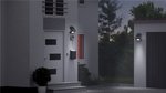 Lampa solarna kinkiet Goobay 45812, czujnik ruchu, LED 6.8 W, srebrna