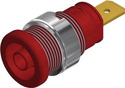 Gniazdo montażowe laboratoryjne SKS Hirschmann SEB 2620 F6.3, czerwone