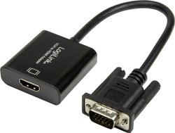 adapter LogiLink CV0060 CV0060, [1x złącze męskie VGA - 1x złącze żeńskie HDMI]