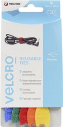 Opaska kablowa na rzepy do wiązania element z pętelkami i haczykami (D x S) 200 mm x 12 mm niebieski, zielony, czerwony, pomarańczowy, żółty VELCRO® VEL-EC60250 5 szt.