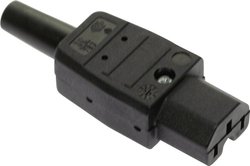 Złącze męskie IEC AS Schwabe 62082, styki: 2, 230 V, 10 A, 1 szt.