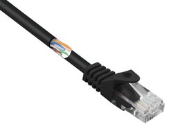 Kabel LAN Basetech BT-2270741, 1 szt., RJ45, CAT 5e, U/UTP, 15.00 m, czarny