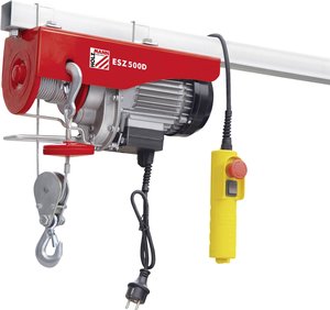 Wyciągarka łańcuchowa Holzmann Maschinen ESZ500D_230V Nośność (z rolkami) 500 kg Nośność (bez rolek) 250 kg