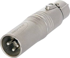 Adapter XLR NA3M5F złącze męskie XLR - złącze żeńskie XLR  Neutrik NA3M5F  1 szt.
