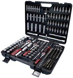 Zestaw kluczy nasadowych 1/4",+3/8",+1/2",, 195 szt. Zestaw kluczy nasadowych KS Tools 917.0795