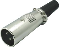 Złącze męskie XLR Kash 55000, CuZn (mosiądz), złącze męskie proste, 1 szt.