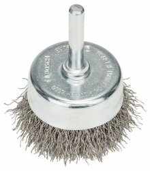 Szczotka garnkowa, szczotka ze stali nierdzewnej, falisty drut, 0,3 mm, 50 mm, 4500 U/ min Bosch Accessories N/A N/A Ø trzonka 6 mm 2608622117 1 szt.