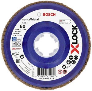 ŚCIERNICE LAMELKOWE X-LOCK X551 EXPERT DO METALU, PROSTE, TWORZYWA SZTUCZNE Tarcza lamelkowa Bosch Accessories X551 2608619812 Średnica 115 mm 1 szt.