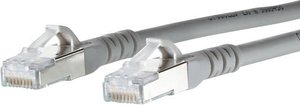 Kabel LAN Metz Connect 1308453033-E, 1 szt., RJ45, CAT 6a, S/FTP, 3.00 m, szary