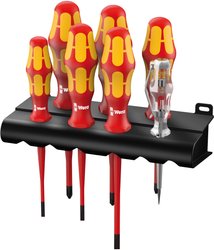 Zestaw wkrętaków VDE płaskich/krzyżakowych PH/PZ Kraftform Plus, 7 szt. Zestaw wkrętaków Wera 160 iS/7 05006480001