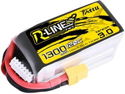 Akumulator litowo-polimerowy 1300 V 22,2 mAh 120C XT60 R-Line wersja 3.0 Pakiet akumulatorów (LiPo) 22.2 V 1300 mAh 120 C Tattu Softcase XT60