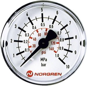 Manometr pneumatyczny Norgren 18-013-885, (O) 40 mm, R1/8, 0 do 6 bar