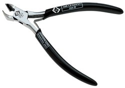 Obcinak boczny dla elektroników, 110 mm, ze złączem mini fasety, proste zakończenie głowicy Szczypce czołowe skośne C.K T3799F, 110 mm, 61 HRC, dla elektroników i mechaników