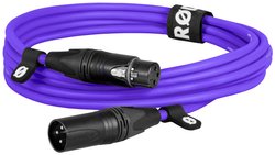 Kabel mikrofonowy RODE Premium XLR fioletowy (3 m), kabel Canare, złącze Neutrik. XLR kabel 3 m Rode XLR3M-PU 1 szt.