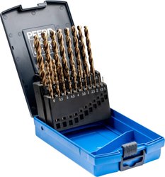 Zestaw wierteł krętych DIN 338 HSSE N otwór ø 1-10 mm do stali nierdzewnej 19-cz. Zestaw wierteł krętych do metalu PFERD 25203703 1 szt.