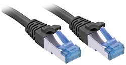 kabel LAN LINDY 47421, 1 szt., RJ45, CAT 6a, S/FTP, 25.00 m, czarny