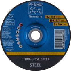 PFERD 62017834 Psf Steel Tarcza tnąca wygięta Średnica 180 mm Średnica otworu 22.23 mm  10 szt.