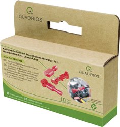 Złączka kablowa z rozgałęzieniem wtykowym - czerwona (0,5 - 1,0 mm²) - 20 szt 20 Złącze rozgałęziające Quadrios 2011C402, PIN: 2, 300 V/AC, 10 A, 20 szt.