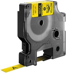 Taśma do nadruku węży termokurczliwych DYMO RHINO DYMO S0718290, 9 mm x 1.5 m, Kolor taśmy: żółty / Kolor nadruku: czarny