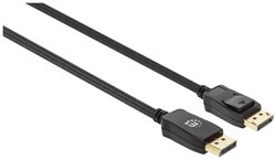 Kabel DisplayPort Manhattan 8K@60Hz DisplayPort 1.4 Kabel Stecker/Stecker 1m unterstützt 4K@120Hz Rastnase 353595, 8K, 1.00 m