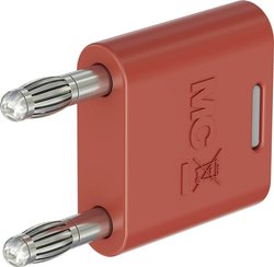 Złączka bananowa Stäubli KS2-4N-19 64.4010-22 Średnica pinu: 4 mm Rozstaw kołków: 19 mm czerwony 1 szt.