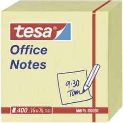 Tesa® Office Notes 400 Sheets (Cube) Yellow 75 x 75 mm Karteczki samoprzylepne, TESA 56675-00-05, 400 szt.