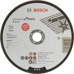 Tarcza tnąca prosta Bosch Accessories Standard for Inox 2608619771 180 mm 1 szt.